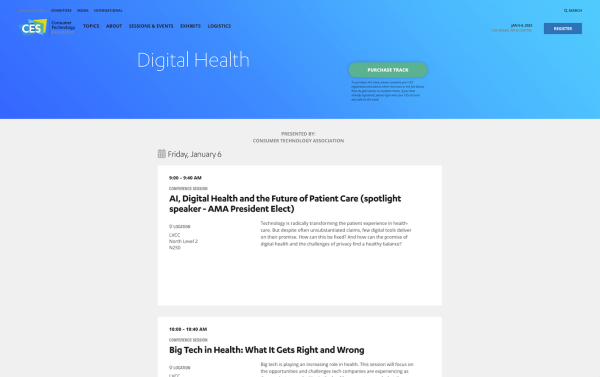CES Digital Health Track
