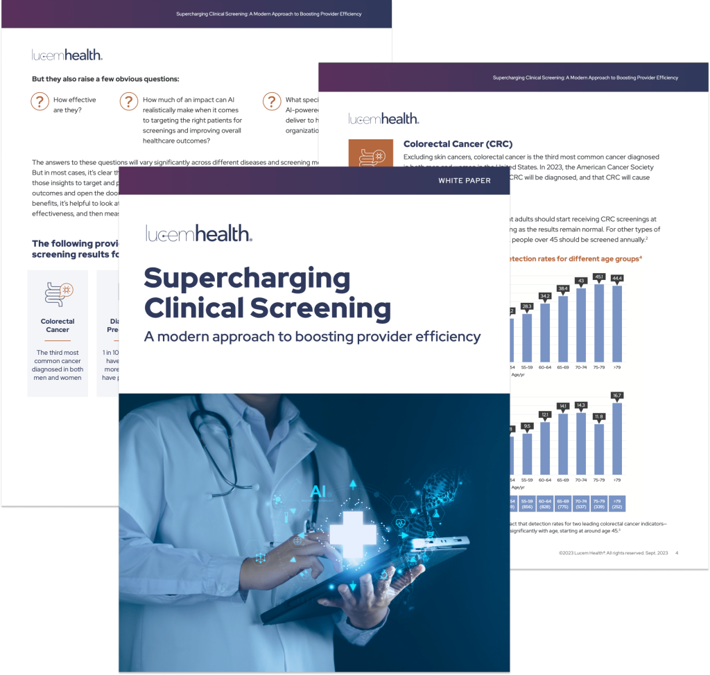 Clinical Screening White Paper Grouping