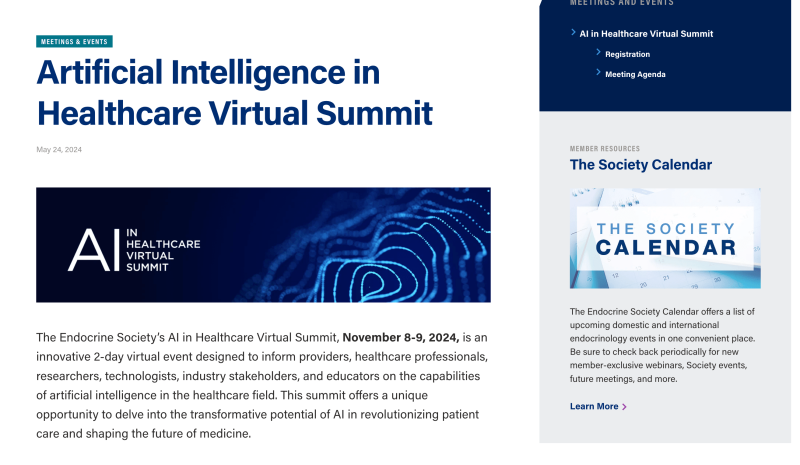 AI in Healthcare Virtual Summit_Endocrine Society